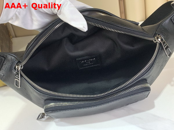 Louis Vuitton Rush Bumbag in Black Ostrich Leather Replica