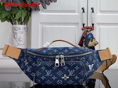 Louis Vuitton Rush Bumbag in Blue Monogram Flowers Denim M27640 Replica