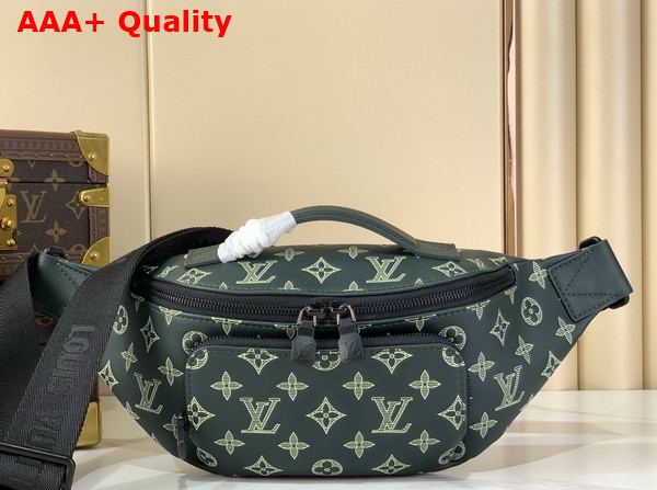 Louis Vuitton Rush Bumbag in Forest Green Monogram Shadow Leather M27153 Replica
