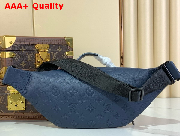 Louis Vuitton Rush Bumbag in Navy Blue Monogram Shadow Embossed Calf Leather M14784 Replica
