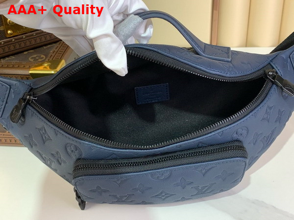 Louis Vuitton Rush Bumbag in Navy Blue Monogram Shadow Embossed Calf Leather M14784 Replica