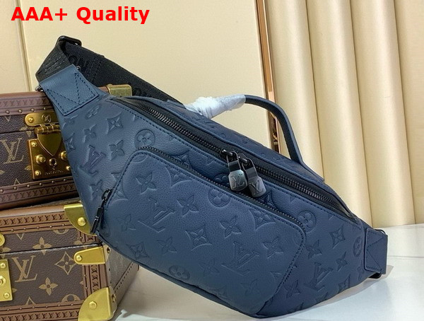 Louis Vuitton Rush Bumbag in Navy Blue Monogram Shadow Embossed Calf Leather M14784 Replica