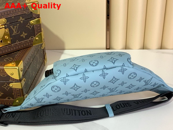 Louis Vuitton Rush Bumbag in Sky Blue Monogram Shadow Embossed Calf Leather M14782 Replica