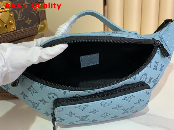 Louis Vuitton Rush Bumbag in Sky Blue Monogram Shadow Embossed Calf Leather M14782 Replica