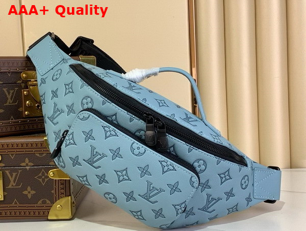 Louis Vuitton Rush Bumbag in Sky Blue Monogram Shadow Embossed Calf Leather M14782 Replica