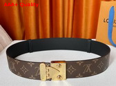 Louis Vuitton S Lock 50mm Belt in Monogram Canvas and Black Calf Leather M4103Z Replica
