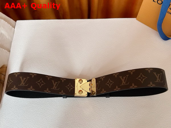 Louis Vuitton S Lock 50mm Belt in Monogram Canvas and Black Calf Leather M4103Z Replica
