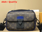 Louis Vuitton S Lock Messenger Blue Monogram Macassar Coated Canvas M45863 Replica