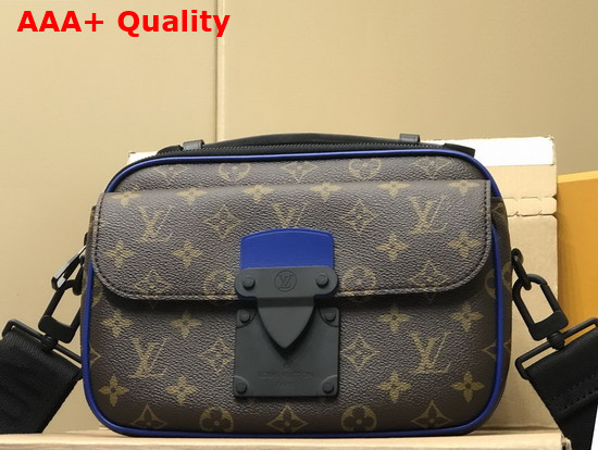 Louis Vuitton S Lock Messenger Blue Monogram Macassar Coated Canvas M45863 Replica