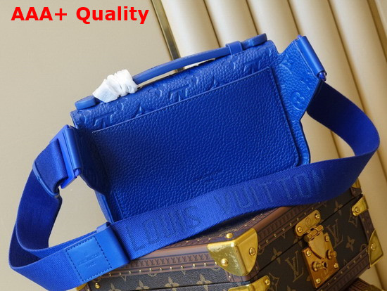 Louis Vuitton S Lock Sling Bag Taurillon Monogram Blue M58486 Replica