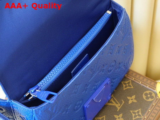 Louis Vuitton S Lock Sling Bag Taurillon Monogram Blue M58486 Replica