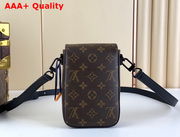 Louis Vuitton S Lock Vertical Wearable Wallet Monogram Macassar Coated Canvas and Natural Cowhide Leather Trim Replica