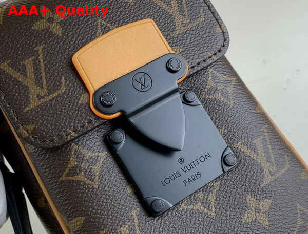 Louis Vuitton S Lock Vertical Wearable Wallet Monogram Macassar Coated Canvas and Natural Cowhide Leather Trim Replica