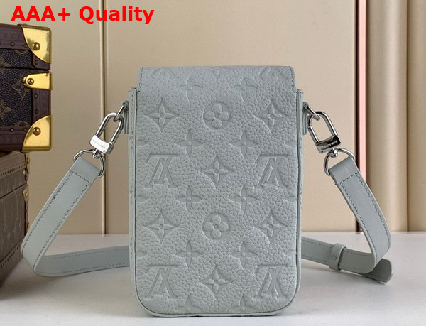 Louis Vuitton S Lock Vertical Wearable Wallet in Mineral Gray Taurillon Monogram Cowhide Leather M82568 Replica