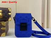 Louis Vuitton S Lock Vertical Wearable Wallet in Racing Blue Taurillon Monogram Cowhide Leather Replica