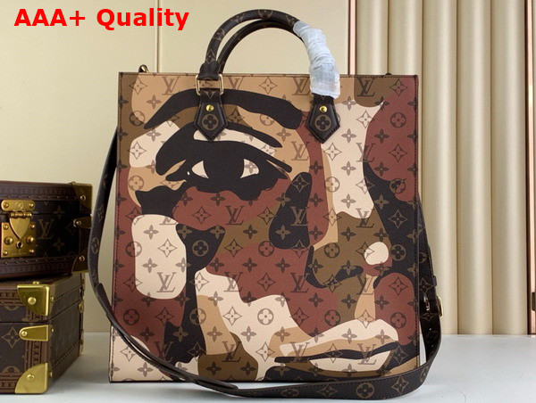 Louis Vuitton Sac Plat NV Bag in Brown Monogram Coated Canvas and Cowhide Leather M46679 Replica