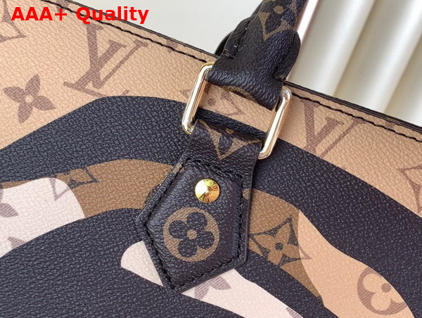 Louis Vuitton Sac Plat NV Bag in Brown Monogram Coated Canvas and Cowhide Leather M46679 Replica