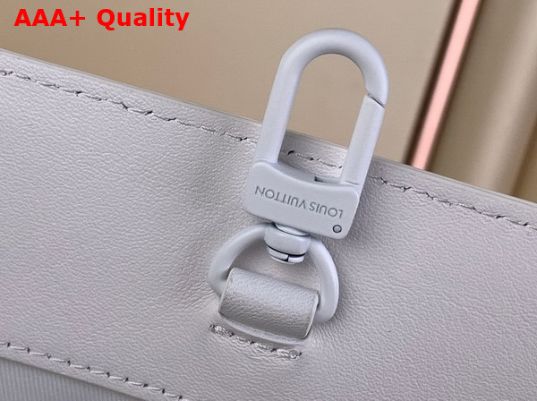 Louis Vuitton Sac Plat Tote Bag in Optic White Calf Leather LV Ornaments Capsule Collection M21841 Replica