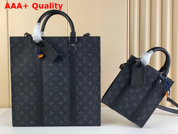 Louis Vuitton Sac Plat in Monogram Eclipse Coated Canvas M46452 Replica