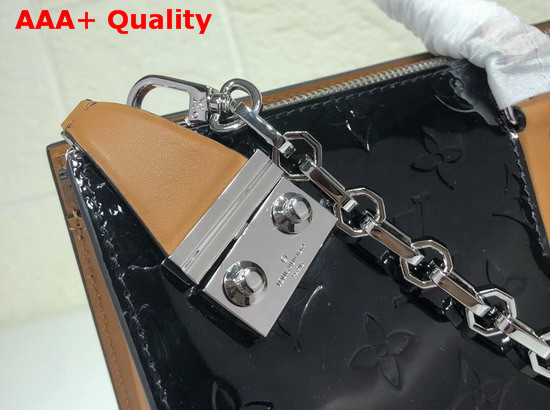 Louis Vuitton Sac Tricot Black Monogram Vernis Patent Leather M44371 Replica