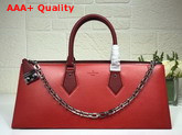 Louis Vuitton Sac Tricot Red Grained Epi Leather and Smooth Calf Leather Replica