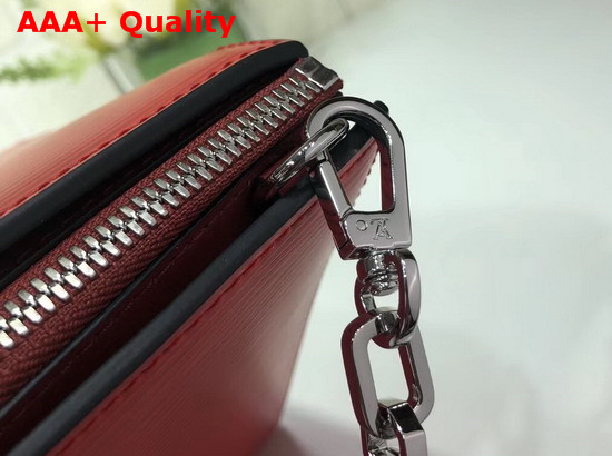 Louis Vuitton Sac Tricot Red Grained Epi Leather and Smooth Calf Leather Replica