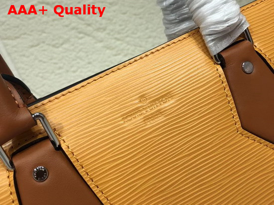 Louis Vuitton Sac Tricot Safran Yellow Grained Epi Leather and Smooth Calf Leather M52805 Replica