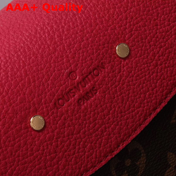 Louis Vuitton Saint Placide Monogram Coated Canvas and Cowhide Leather Cherry M43713 Replica