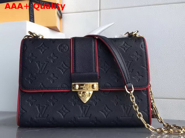 Louis Vuitton Saint Sulpice PM Monogram Empreinte Marine Rouge M43394 Replica