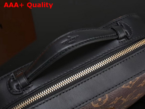 Louis Vuitton Saintonge Monogram Coated Canvas and Black Smooth Calffskin Leather M43555 Replica