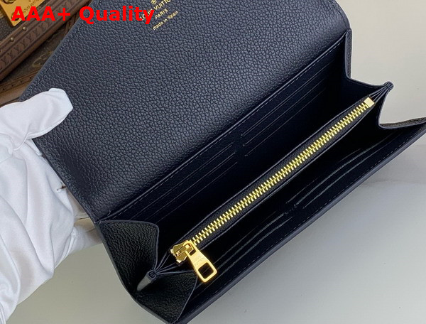 Louis Vuitton Sarah Wallet Bicolor Monogram Empreinte Leather Navy Blue Cream Replica