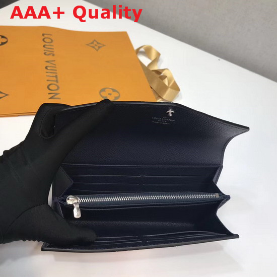 Louis Vuitton Sarah Wallet Black Epi Leather with Two Tone Stripe Replica