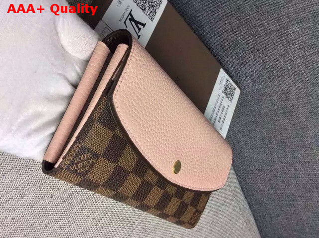 Louis Vuitton Sarah Wallet Damier Canvas with Pink Calf Leather Replica