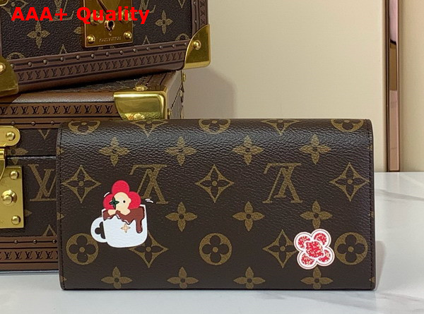 Louis Vuitton Sarah Wallet Monogram Candy Red from the Candy Factory Collection M12207 Replica