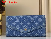 Louis Vuitton Sarah Wallet in Blue Monogram Denim Replica