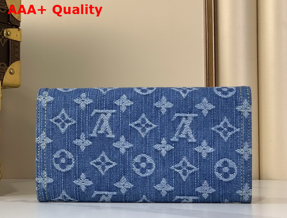 Louis Vuitton Sarah Wallet in Blue Monogram Denim Replica