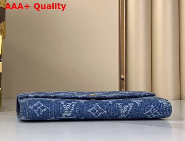 Louis Vuitton Sarah Wallet in Blue Monogram Denim Replica