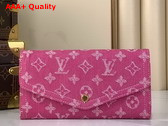 Louis Vuitton Sarah Wallet in Fuchsia Monogram Denim M28280 Replica