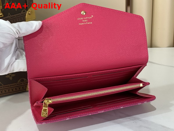 Louis Vuitton Sarah Wallet in Fuchsia Monogram Denim M28280 Replica