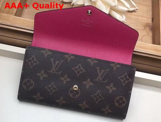 Louis Vuitton Sarah Wallet in Monogram Canvas Decorated with Locks Keys and Monogram Flowers M64117 Replica