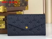 Louis Vuitton Sarah Wallet in Navy Blue Monogram Empreinte Leather Replica
