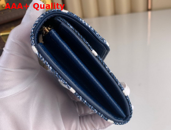 Louis Vuitton Sarah Wallet in Navy Blue Monogram Jacquard Denim M81183 Replica