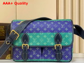Louis Vuitton Satchel Messenger in Blue Stripes Monogram Heritage Coated Canvas M15187 Replica