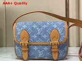 Louis Vuitton Satchel Wearable Wallet in Blue Monogram Denim M2A647 Replica