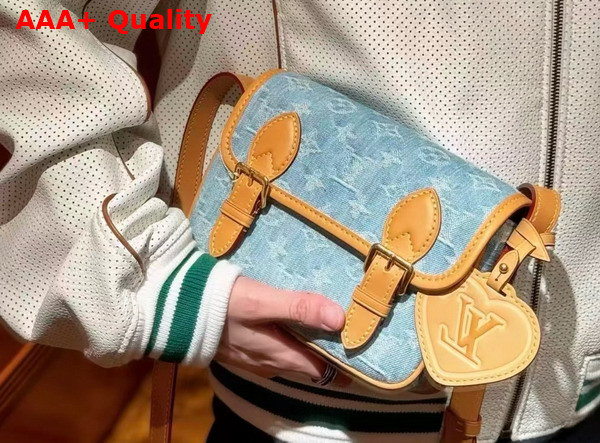 Louis Vuitton Satchel Wearable Wallet in Denim Blue Monogram Denim M2A647 Replica
