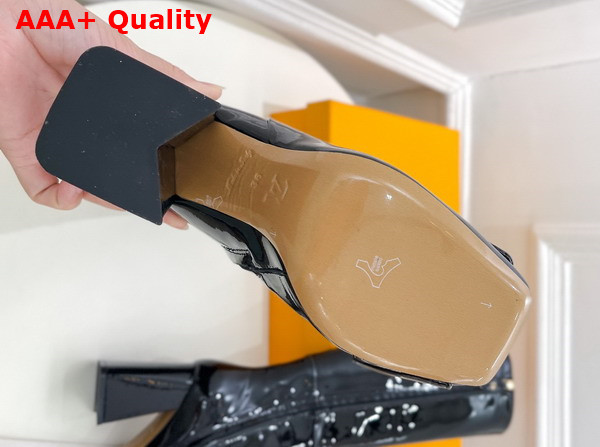 Louis Vuitton Shake High Boot in Black Patent Calf Leather Replica