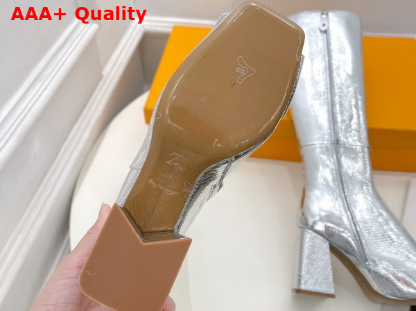 Louis Vuitton Shake High Boot in Silver Metallic Ayers Leather Replica