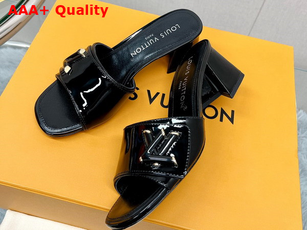 Louis Vuitton Shake Mule in Black Patent Calf Leather Replica