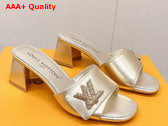 Louis Vuitton Shake Mule in Gold Metallic Lambskin 1AB2PW Replica