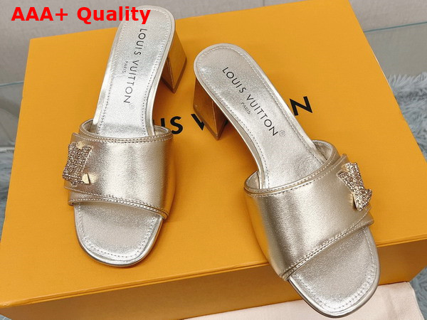 Louis Vuitton Shake Mule in Gold Metallic Lambskin 1AB2PW Replica